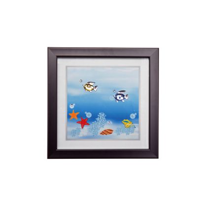 IL70500  Aqua Swimming Fish Crystal Art